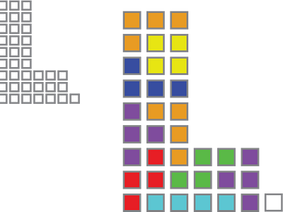 Tetris logo L branding design illustration logo vector