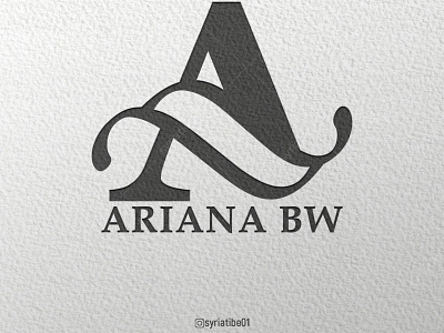 ARIANA BW (A) bw logo logodesign logotype