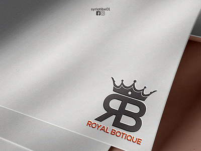 ROYAL BOTIQUE (RB) branding design illustration logo logo design logodesign logotype minimal typography vector