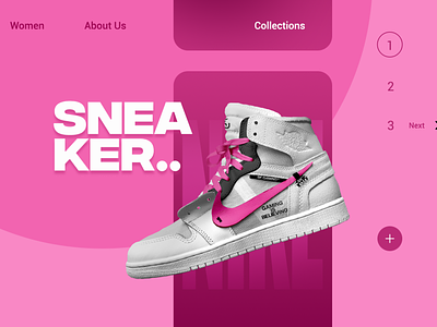 Shoes collection store UI design design graphic design photoshop ui web design
