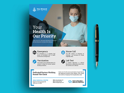 Medical, Dental, Healthcare Flyer Design business flyer corona virus flyer corporate flyer covid 19 creative flyer dental flyer flyer design healthcare flyer hospital flyer modern flyer modern medical flyer