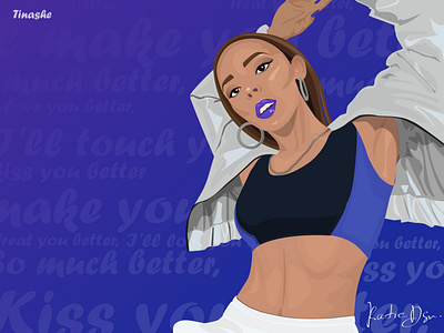 Tinashe adobeillustator design girl illustration tinashe vector wallpaper