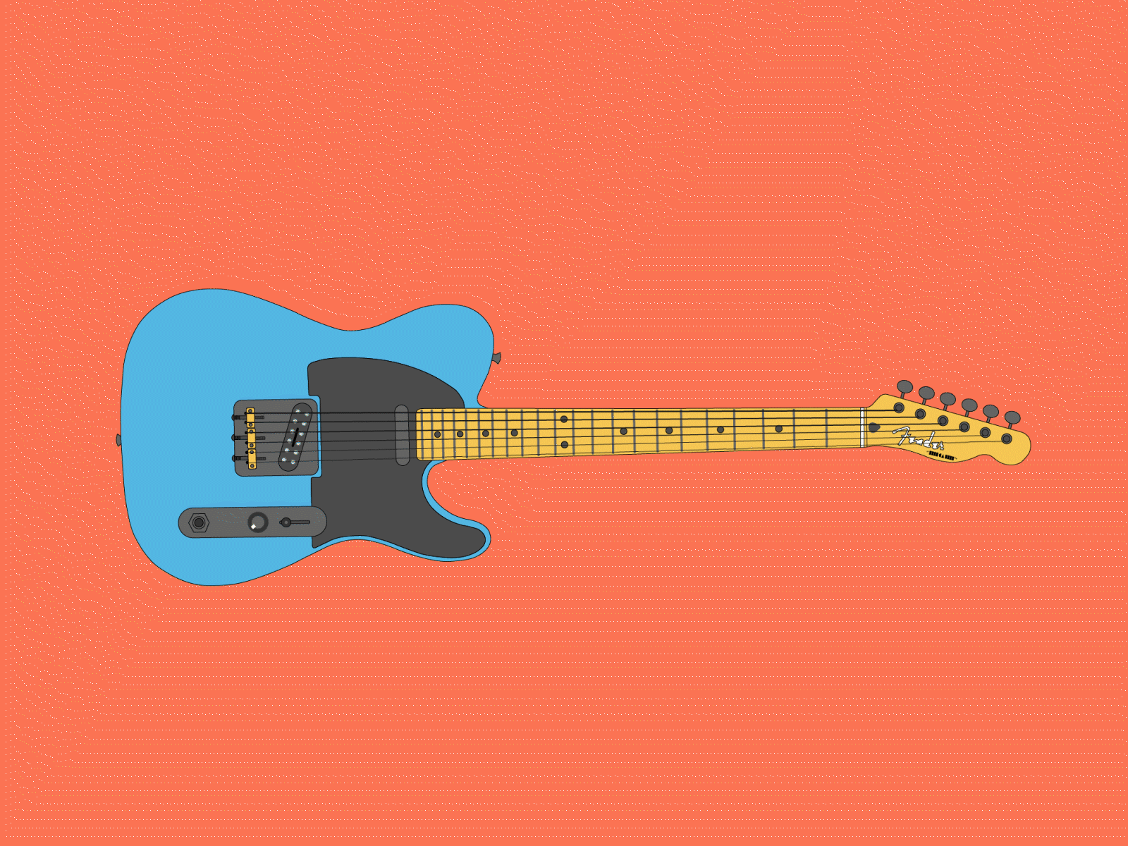 Fender Telecaster Animation adobe after effects adobe illustrator after effects animation design electroguitar fender fender telecaster fendertelecaster guitar illustration
