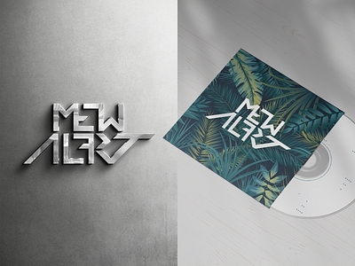 Logo for Mew Alert band abstract hip hop adobe illustrator cd cover design logo logo design metallic logo mirror music music band