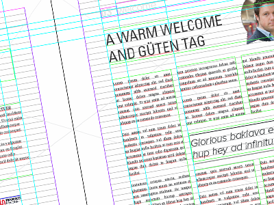 Grid and baseline for expo Europe 2011 Brochure grid print