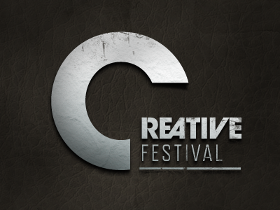 C Fest Logo avant garde grey metalic