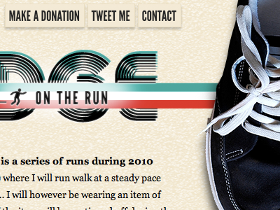 Hodge on the run charity microsite