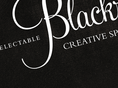 Black Rabbit Business Cards (The Front) bembo black feel script