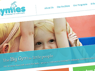 gymies gym final homepage preview blue ff meta serif typekit