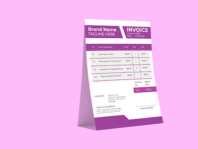 I will do a professional invoice design