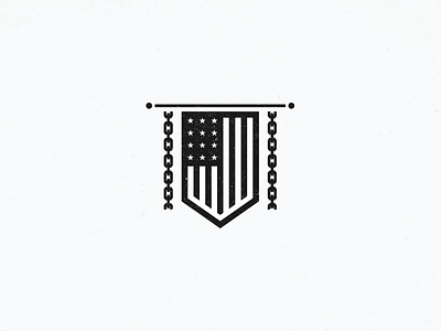 'Murica america chain concept emblem flag logo shield vector