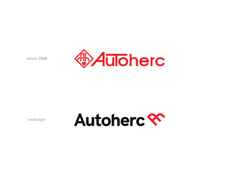 Autoherc bus company heart logo monogram project redesign vector