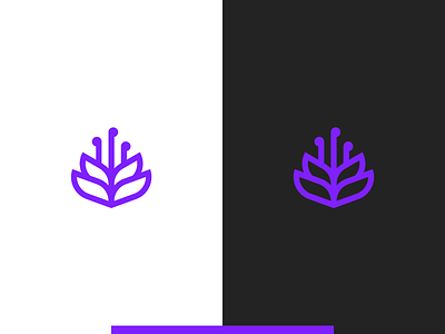 Saffron feminine flower line logo modern purple saffron stroke vector