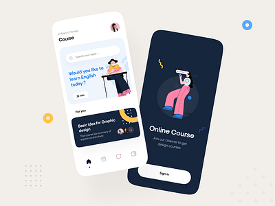 Online course app app course covid19 illustartion ios iphonex lesson minimal mobile online school ui ux