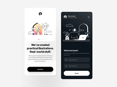 The Odd Illustrations | Mobile Concept