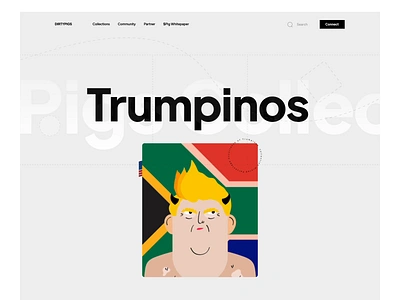 Trumpinos NFT Pack app branding crypto design eth illustration ios logo minimal mobile motion nft nfts president trump ui usa ux web website