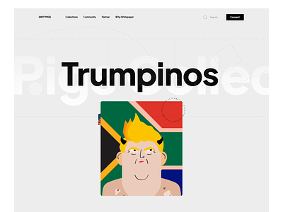 Trumpinos NFT Pack app branding crypto design eth illustration ios logo minimal mobile motion nft nfts president trump ui usa ux web website