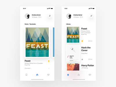 Reading books app app book home iphonex library minimal read ui uidesign ux