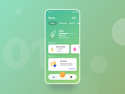 Smart plant app app care design garden ios iphonex minimal plant plants sketch smart ui ux