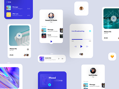 Orizon music player ( Kit ) album album cover app concept ios iphone kit live mobile music music app music player ui ux