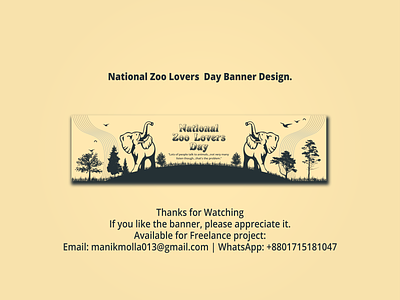 National Zoo Lovers Day Banner Templets. banner design branding design flyer flyer design graphic design id card design illustration logo retro social media post design ui vector