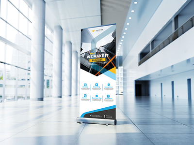 Corporate Roll-up Banner Design branding design flyer design graphic design id card design illustration retro