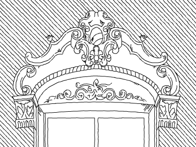 Union Park Window boston south end architecture architectural sketch window line drawing