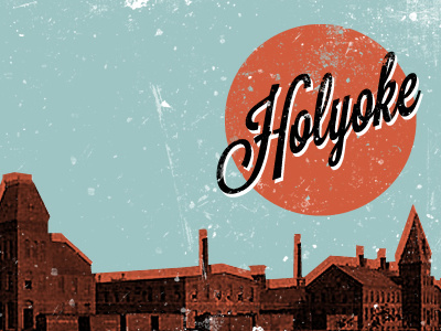 Holyoke "RIP" Graphic architecture buildings city distressed factories holyoke urban vintage