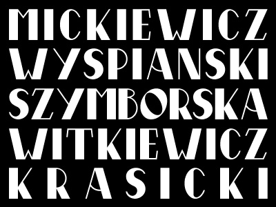 Polish Art Deco Typography #2 1930s art deco artistic custom font deco design european font lettering letters poland polish retro type treatment typography vintage