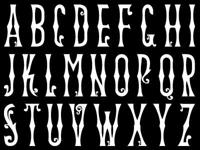 Czech Typography Sample 1920 custom font czech fancy font letters retro slavic type treatment typography vintage