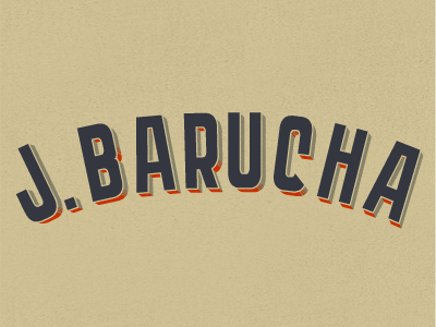 J. Barucha artistic krakow lettering poland polish signage typography vintage
