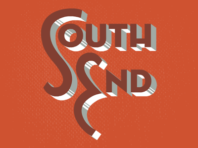 South End art moderne artistic boston deco modern south end typography vintage