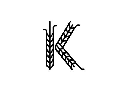 Kingsfield Bakery branding k letterform logo type typography