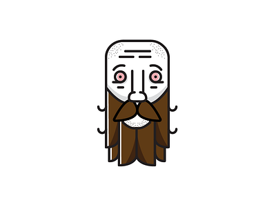 Beard guy bald beard graphic icon illustration man mustache old