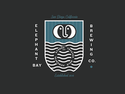 Elephant Bay Brewing Company badge beer brand branding brewery crest elephant icon identity illustration logo mark