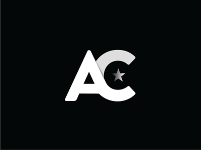 AC brand design identity letter logo mark star symbol type
