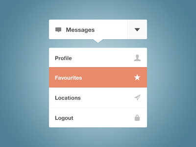 Dropdown PSD Freebie