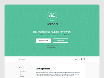 Herbert brand flat framework icon logo plugin wordpress