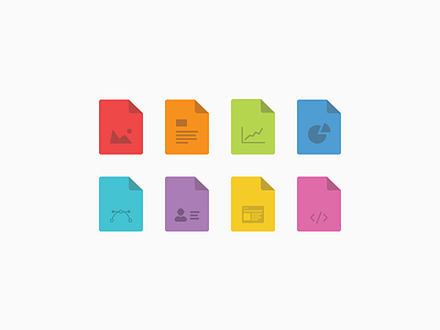 File Icons chart code contact file icons image pie text vector website