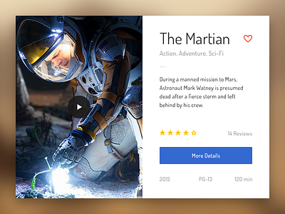 The Martian Movie Card