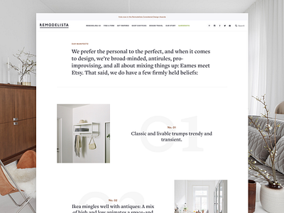 Remodelista Manifesto circular clean freight text ikea large long manifesto minimal remodeling remodelista typography white