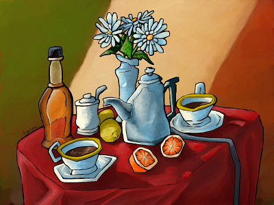 irish breakfast digital art digital painting illustration digital