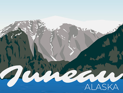 Poster Design: Juneau, Alaska design flat illustration illustrator minimal typography