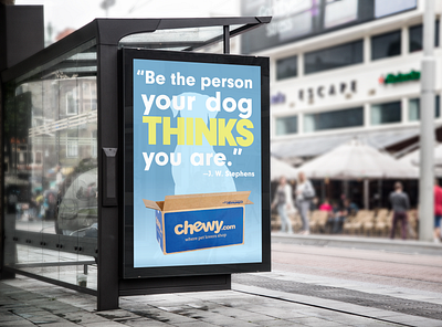 Chewy Ad Campaign ad campaign bus shelter bus stop chewy cheyw.com design dog dog food illustrator pet pet food