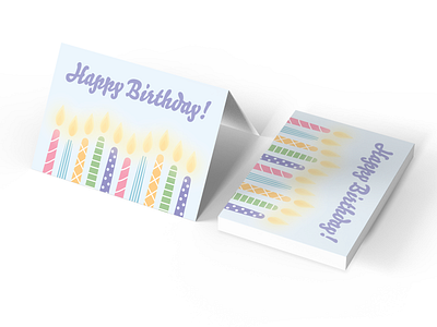 Greeting Card Design adobe birthday candles card design graphic design greetingcard happy birthday holiday illustration illustrator print typography vector