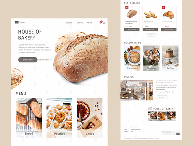 Bakery Design Website | Minimorphism bakery design ui ux web design website
