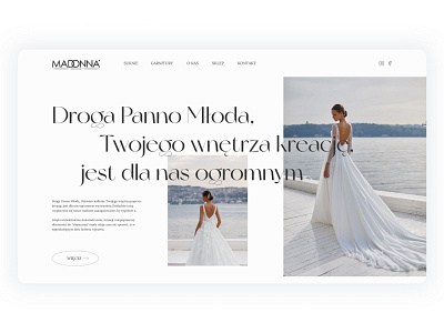 Madonna — salon of wedding dresses concept design figma landing page ui ux wedding