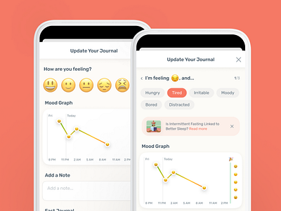 Fast Journal app design health ios journal mood ui wellness