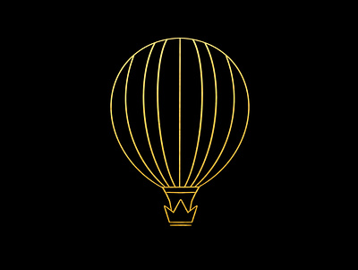 Hot Air Balloon branding illustration logo