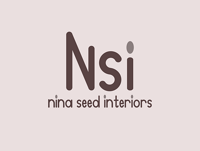 Nina Seed Interiors design logo vector